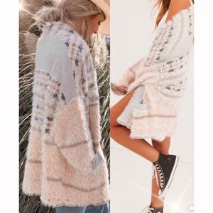 Free People Fair Weather Fuzzy Cardigan